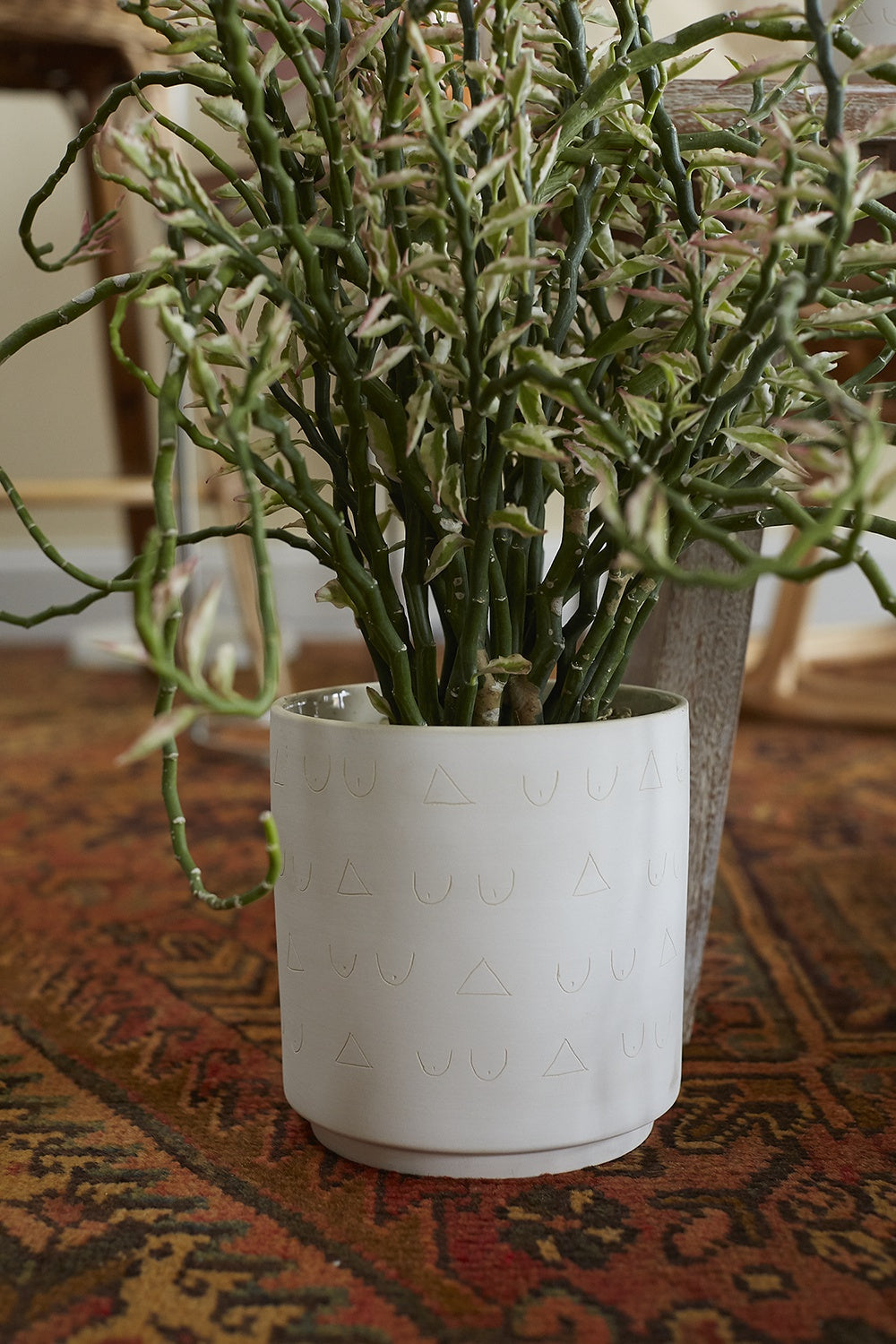 Triangles and Tatas Pot Set of 8 By Accent Decor | Planters, Troughs & Cachepots | Modishstore - 9