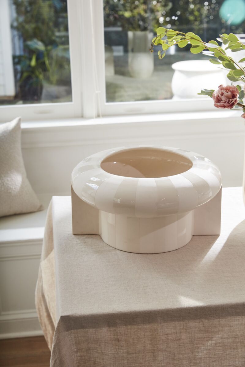 Replay Footed Bowl 16.25"x 8.5" By Accent Decor | Decorative Bowls | Modishstore - 2