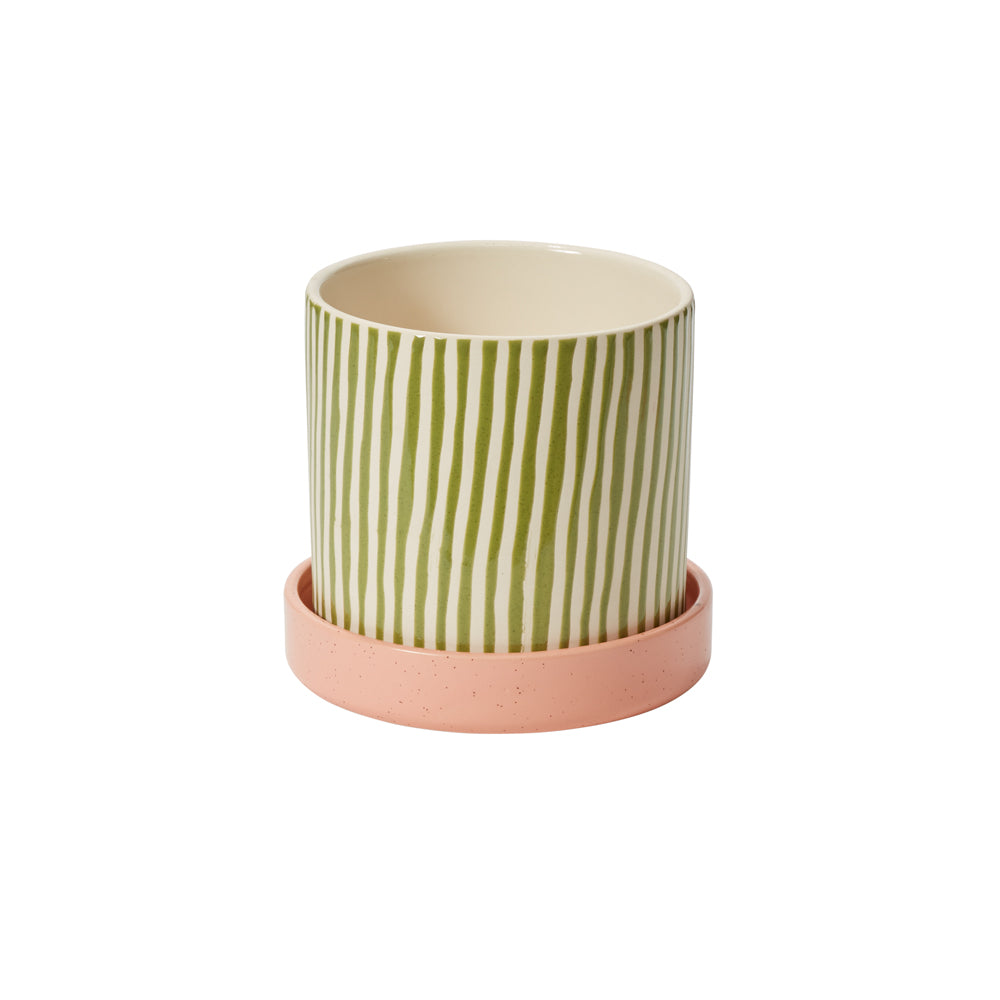 Melancia Pot with Saucer Set of 4 By Accent Decor | Planters, Troughs & Cachepots | Modishstore - 5