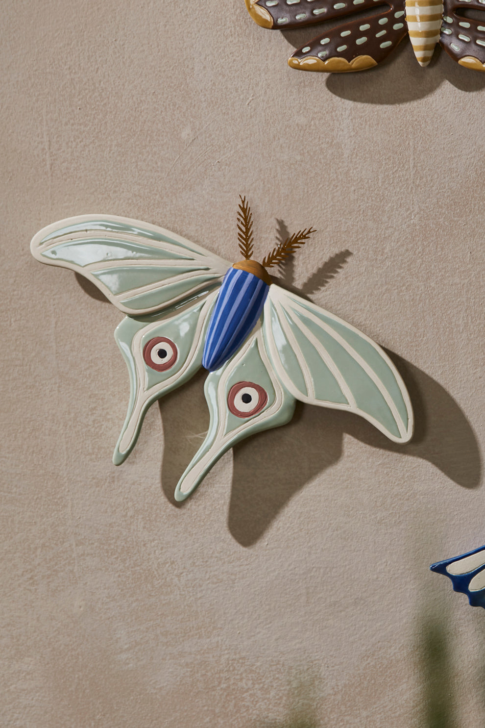 Sculpted Moth Wall Art Set of 2 By Accent Decor | Wall Art | Modishstore - 9