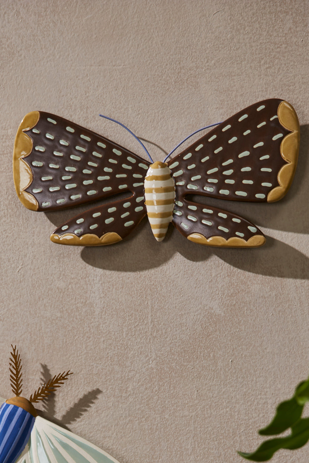 Sculpted Moth Wall Art Set of 2 By Accent Decor | Wall Art | Modishstore - 7