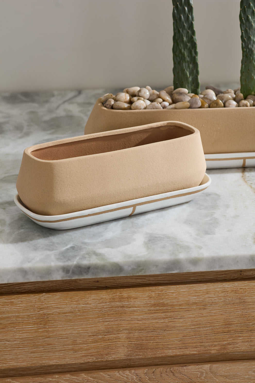 Dublin Planter with Saucer By Accent Decor | Planters, Troughs & Cachepots | Modishstore - 7