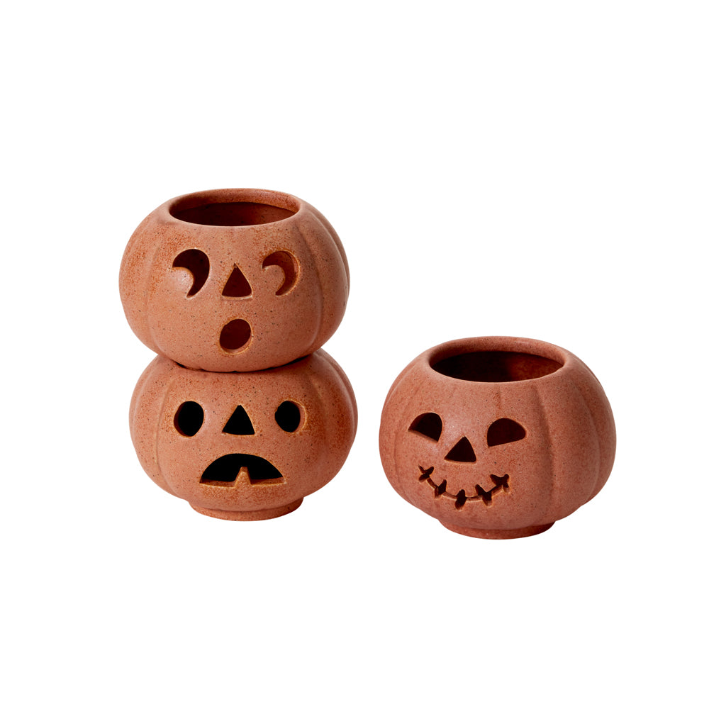 Grinning Pumpkins Votive - Set of 6 By Accent Decor | Planters, Troughs & Cachepots | Modishstore - 2