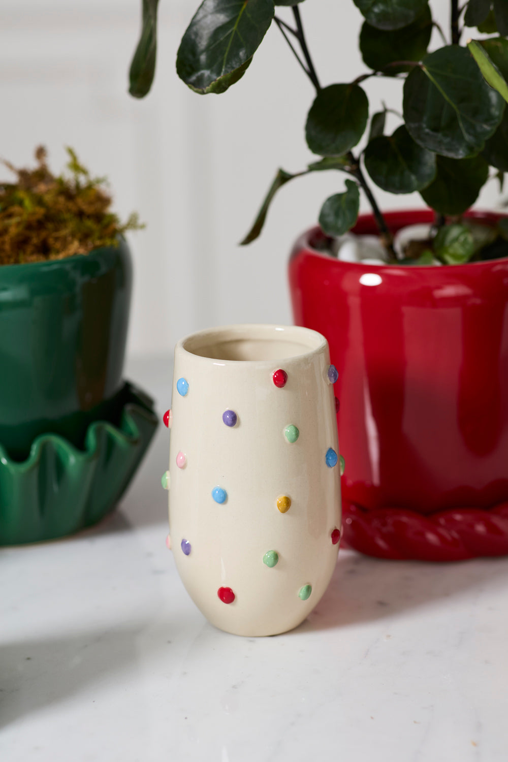 Color Dot Vase Set of 4 By Accent Decor | Vases | Modishstore - 5