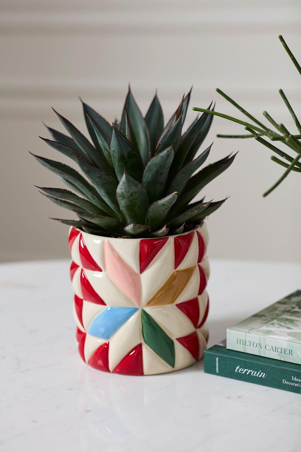 Cozy Quilt Pot Set of 4 By Accent Decor | Planters, Troughs & Cachepots | Modishstore - 9