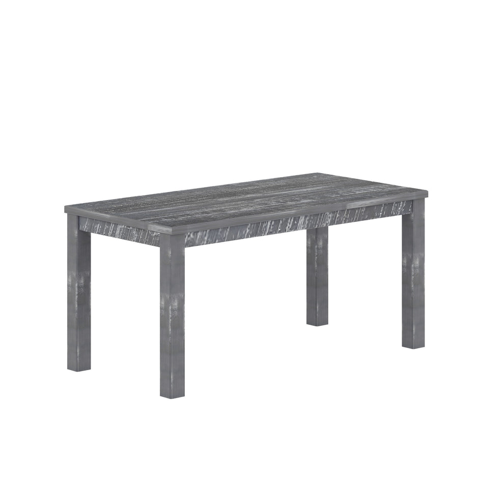 Gray Solid Wood Dining Table By Homeroots | Dining Tables | Modishstore - 3