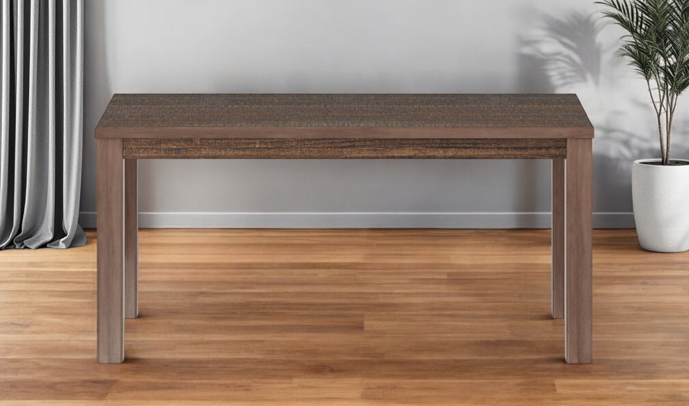 Espresso Solid Wood Dining Table By Homeroots | Dining Tables | Modishstore - 2