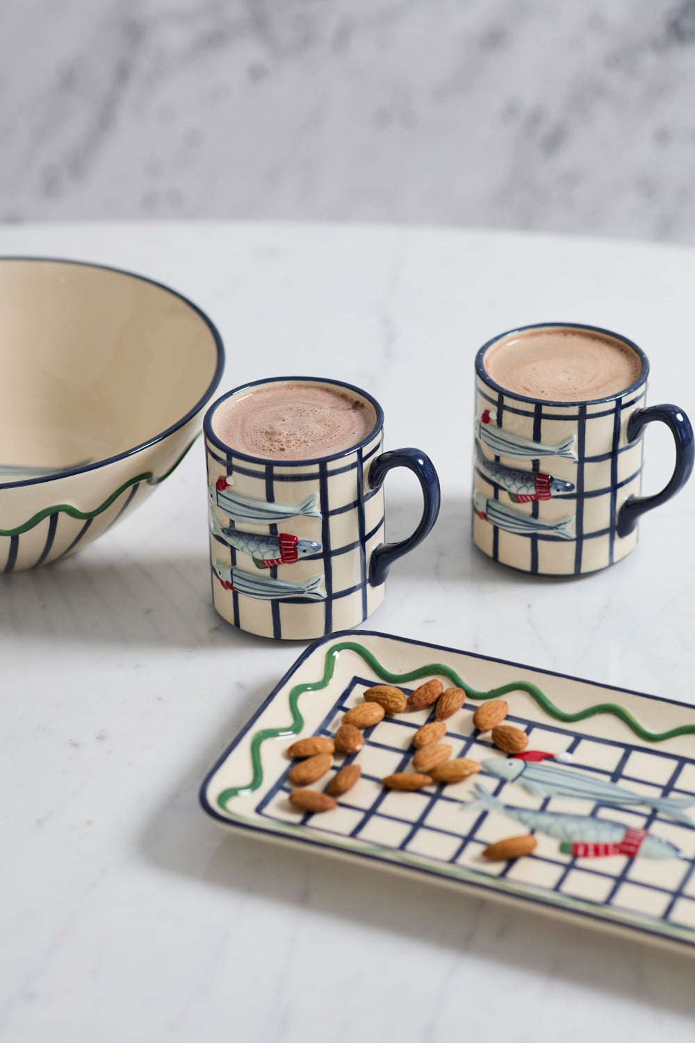 Festive Fish Mug Set of 4 By Accent Decor | Planters, Troughs & Cachepots | Modishstore - 6