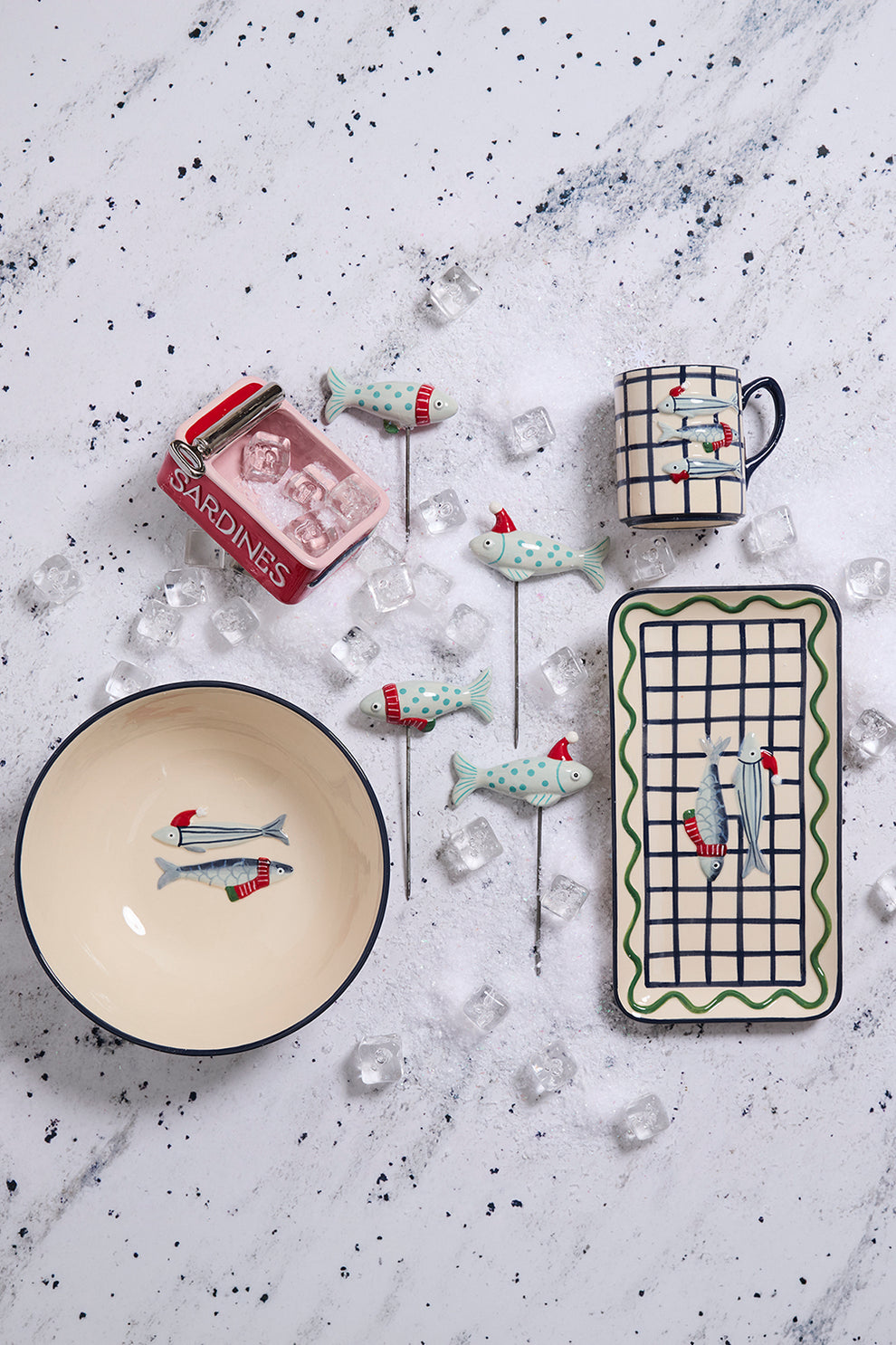 Festive Fish Platter Set of 2 By Accent Decor | Planters, Troughs & Cachepots | Modishstore - 6