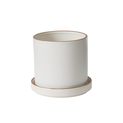 Author Pot with Saucer Set of 4 By Accent Decor | Planters, Troughs & Cachepots | Modishstore - 2