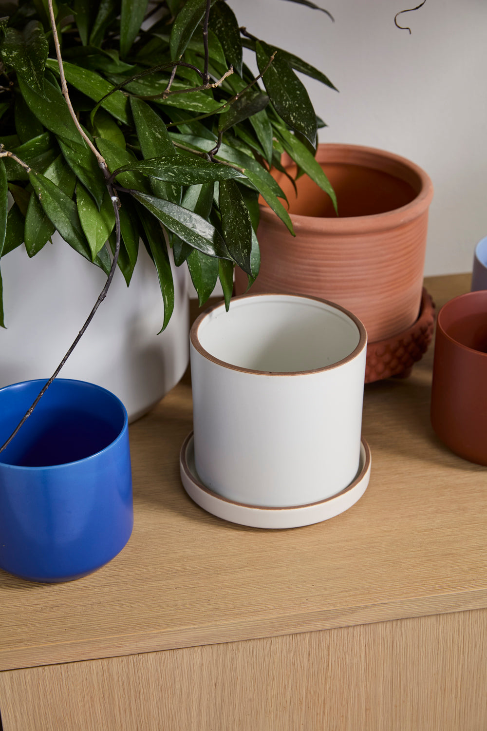 Author Pot with Saucer Set of 4 By Accent Decor | Planters, Troughs & Cachepots | Modishstore - 8
