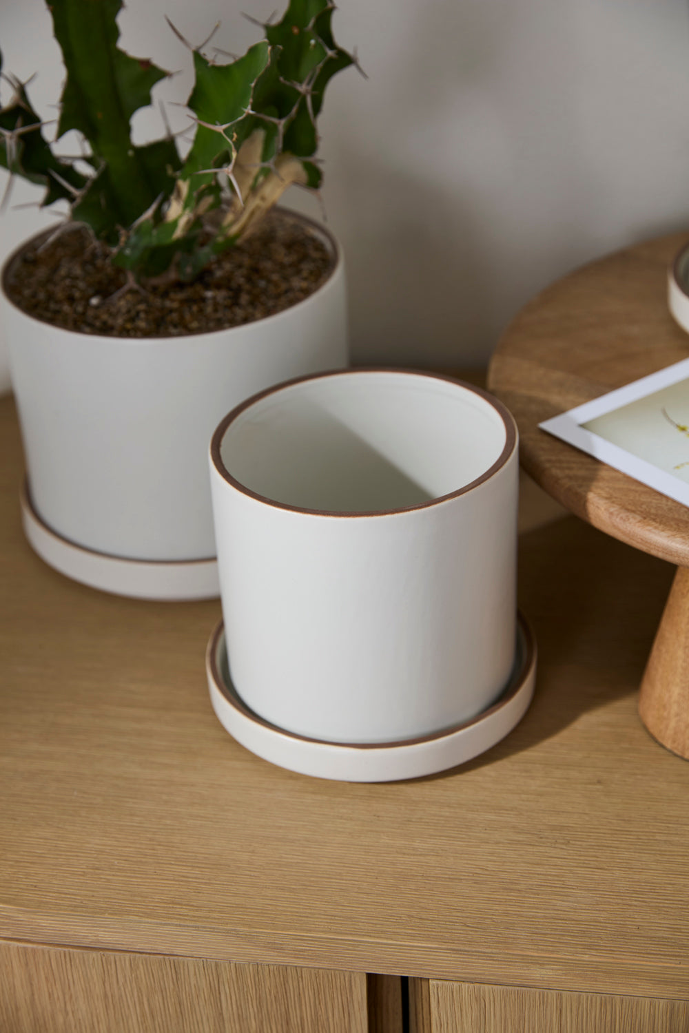 Author Pot with Saucer Set of 4 By Accent Decor | Planters, Troughs & Cachepots | Modishstore - 12