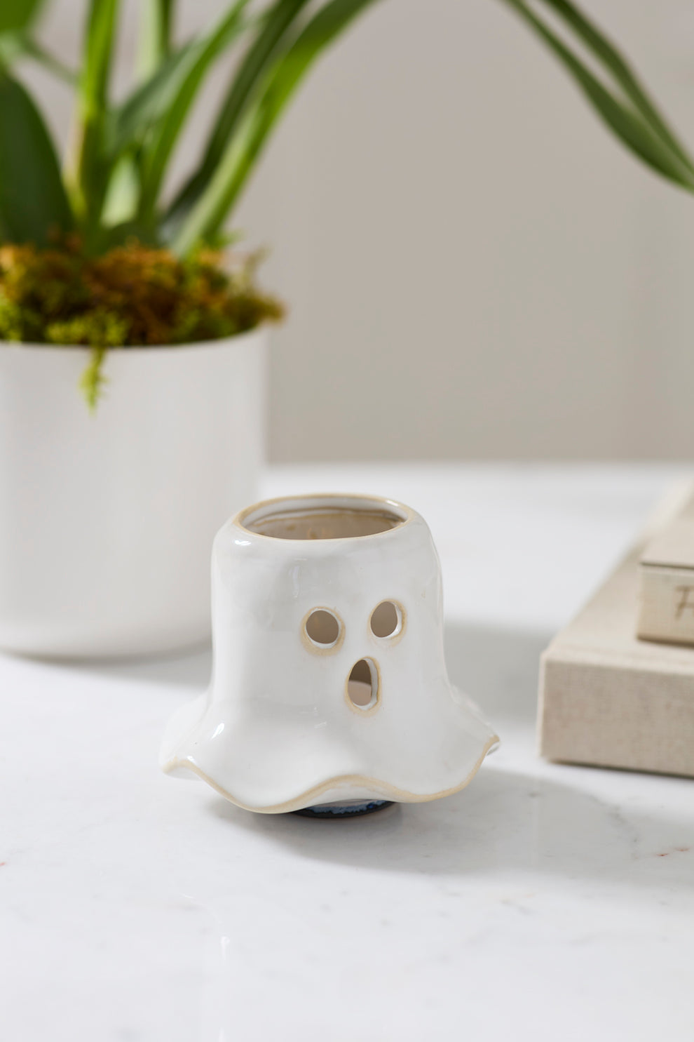 Shadowy Ghost Votive Set of 4 By Accent Decor | Planters, Troughs & Cachepots | Modishstore - 4