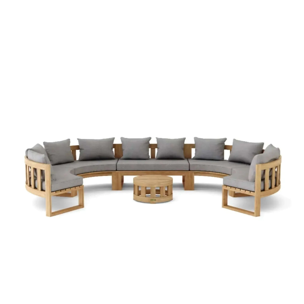Circular Modular Deep Seating Set - SET-812 By Anderson Teak | Outdoor Sofas, Loveseats & Sectionals | Modishstore - 2