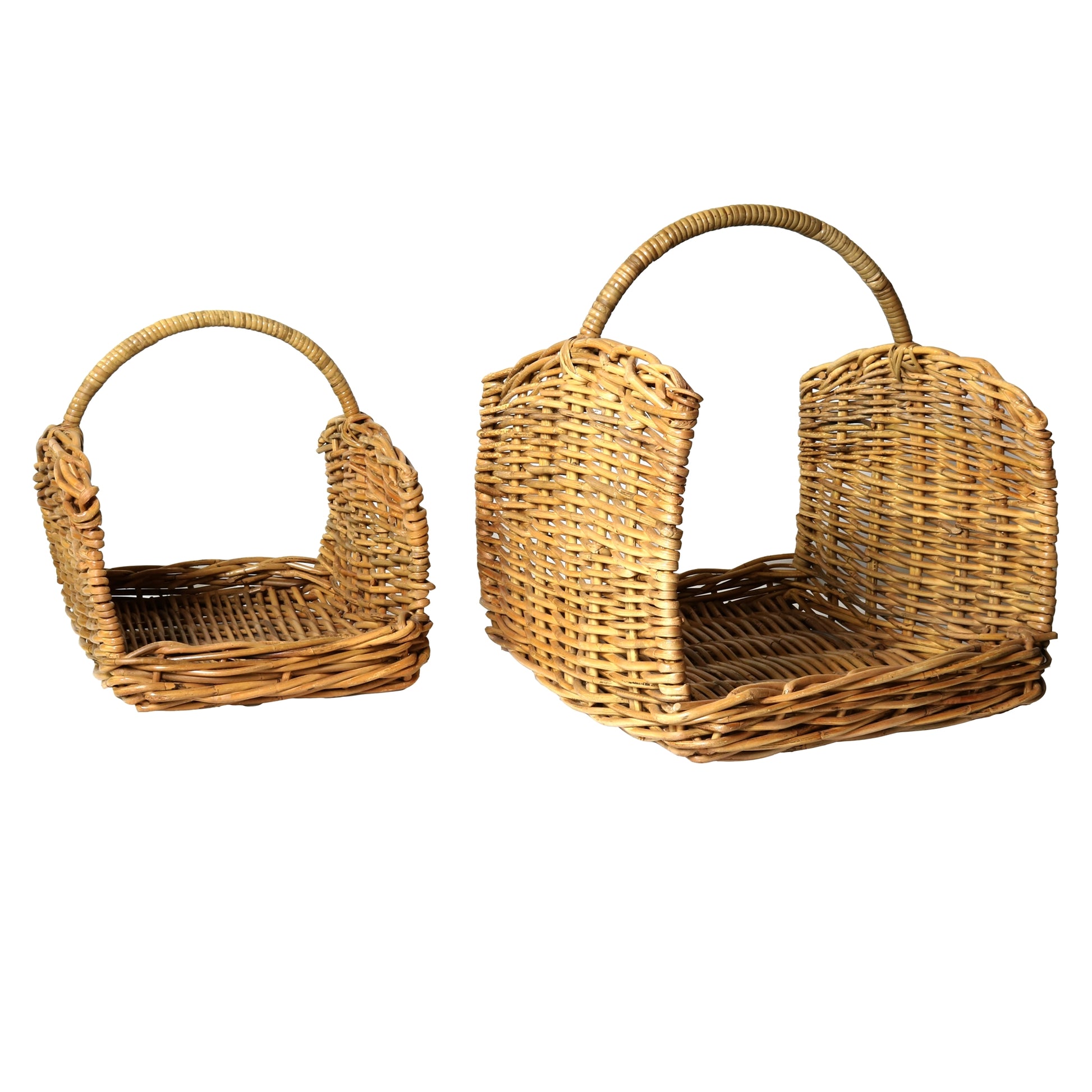 Monterey Rattan Log Basket - Set of 2 - Rustique Honey By HomArt | Bins, Baskets & Buckets | Modishstore - 6