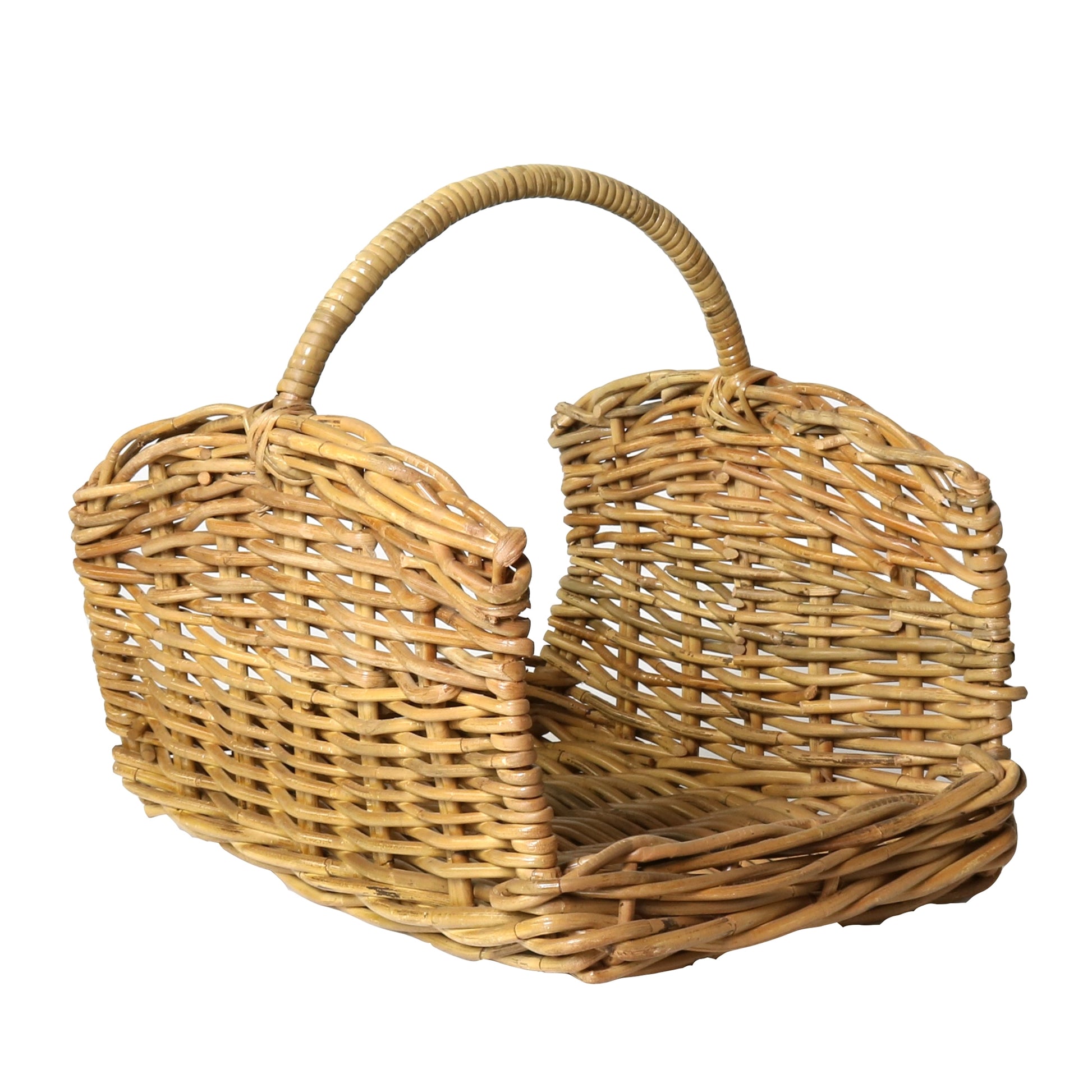 Monterey Rattan Log Basket - Set of 2 - Rustique Honey By HomArt | Bins, Baskets & Buckets | Modishstore - 4