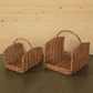 Monterey Rattan Log Basket - Set of 2 - Rustique Honey By HomArt | Bins, Baskets & Buckets | Modishstore - 1