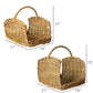 Monterey Rattan Log Basket - Set of 2 - Rustique Honey By HomArt | Bins, Baskets & Buckets | Modishstore - 7