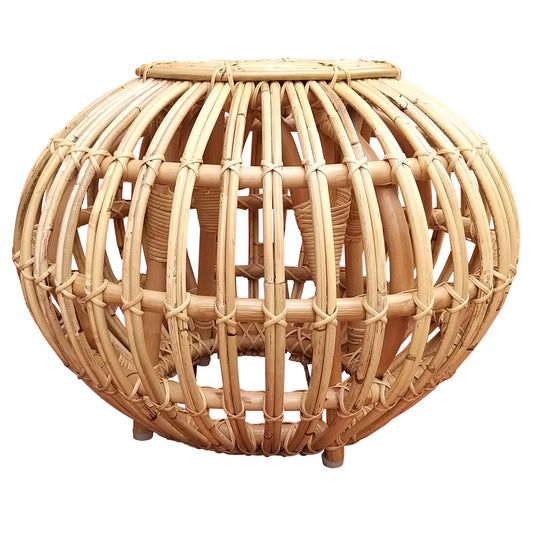 Boca Ottoman, Bamboo & Rattan By HomArt | Ottomans | Modishstore - 1