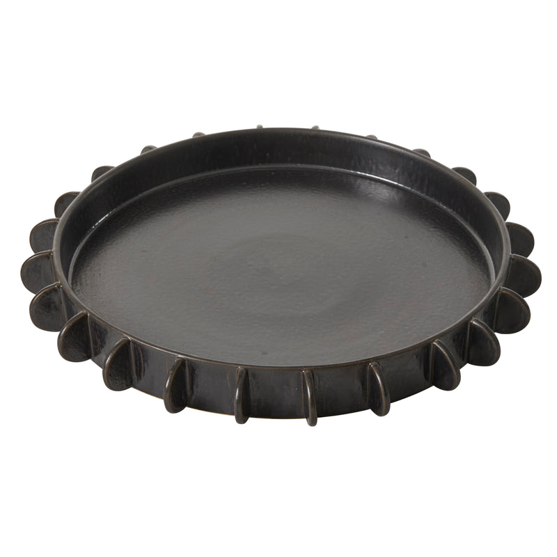 Black Reverie Tray By Accent Decor | Planters, Troughs & Cachepots | Modishstore - 6