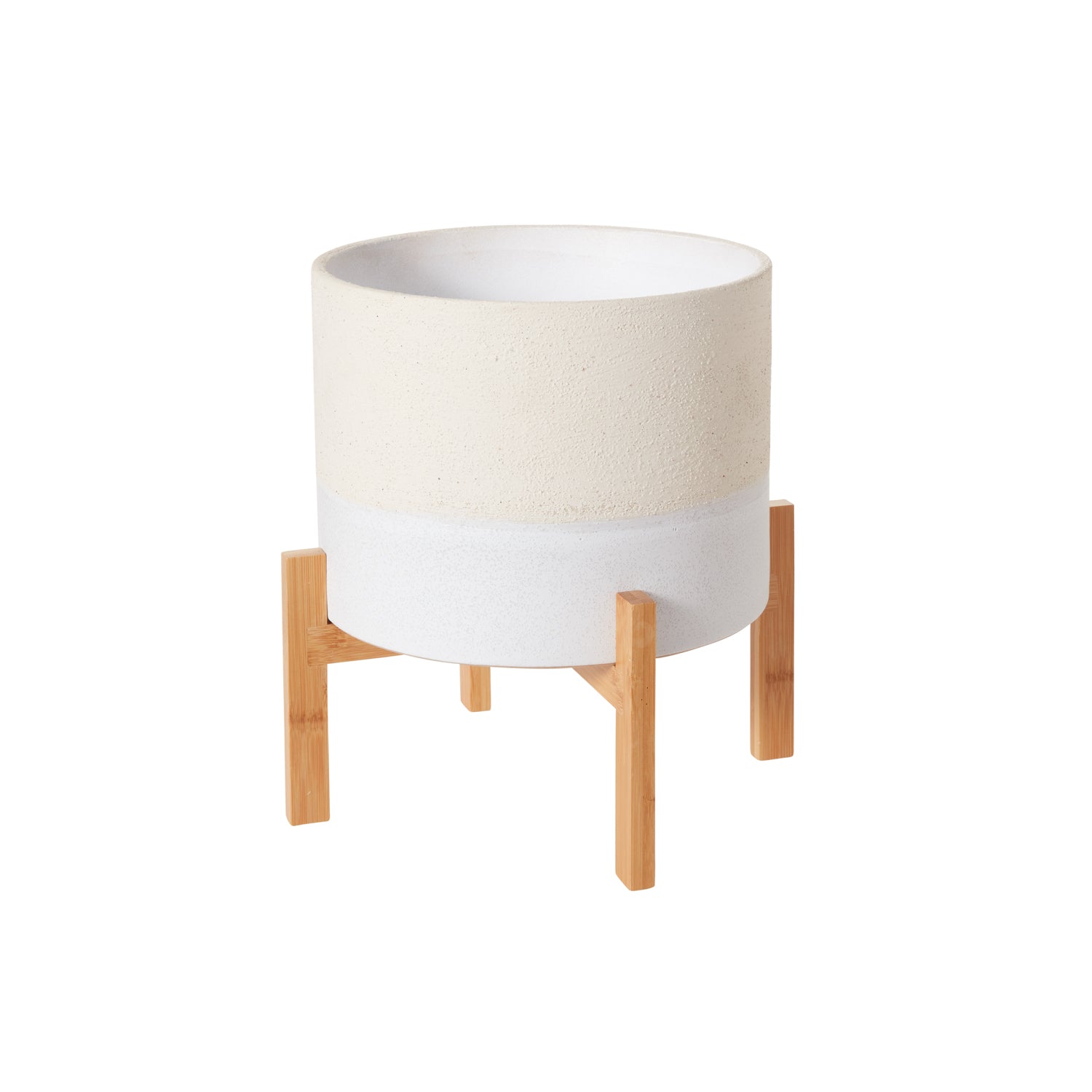 Calvia Pot with Stand Set of 2 By Accent Decor | Planters, Troughs & Cachepots | Modishstore - 2
