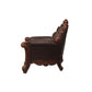Dark Brown Faux Leather Tufted Chesterfield Chair And Toss Pillow By Homeroots | Accent Chairs | Modishstore - 3