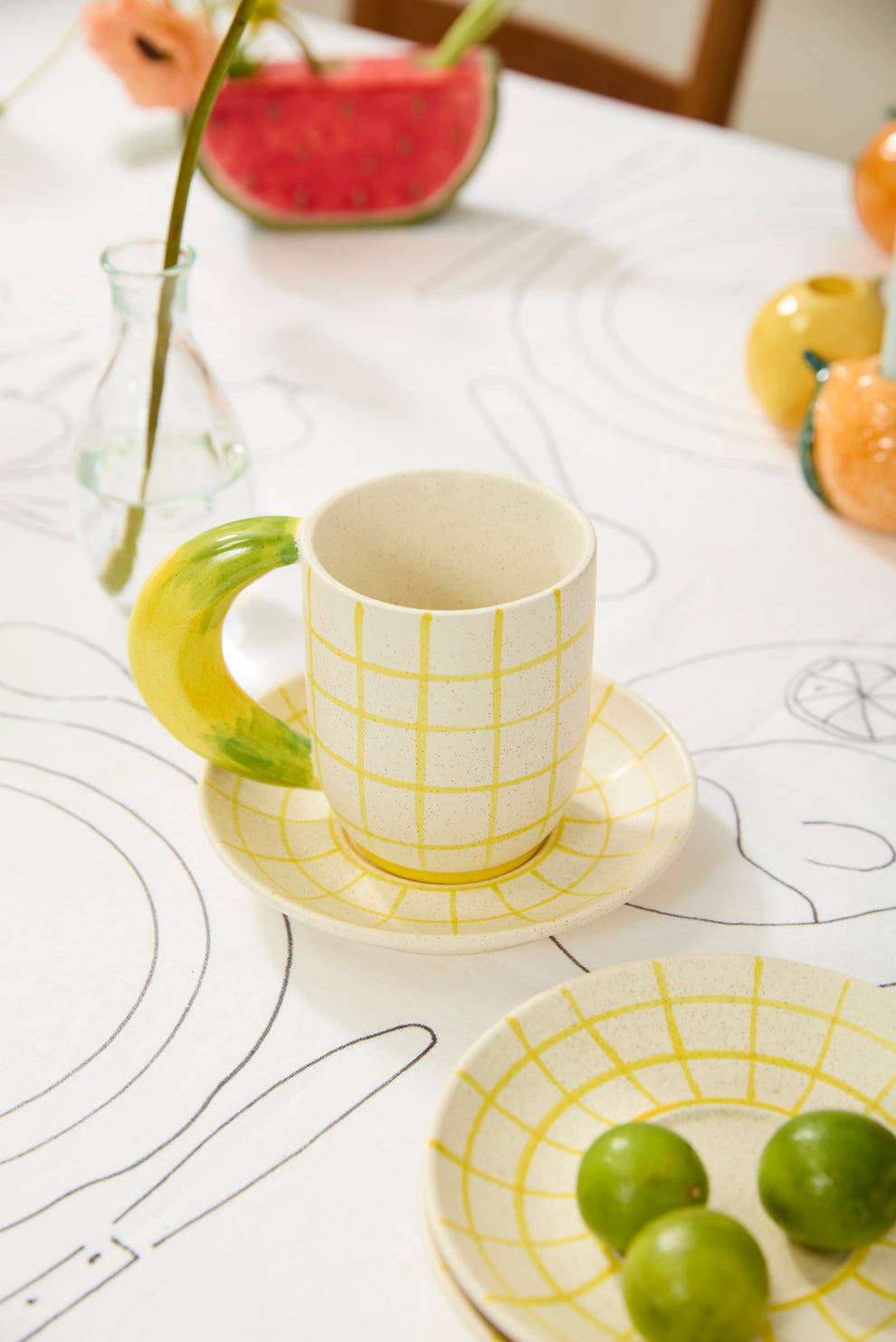 Fresh Fruit Mug with Saucer Set of 4 By Accent Decor | Stands | Modishstore - 11