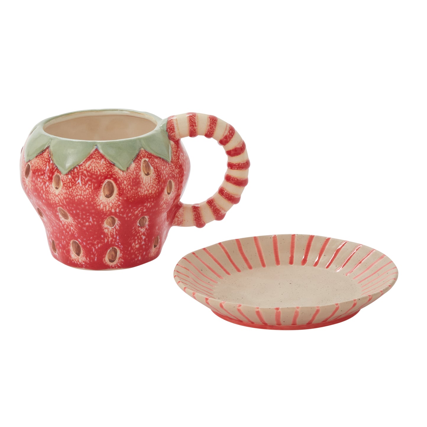 Fresh Fruit Mug with Saucer Set of 4 By Accent Decor | Stands | Modishstore - 2
