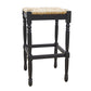 Natural And Black Solid Wood Backless Bar Height Bar Chair By Homeroots | Bar Stools | Modishstore - 4