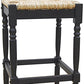 Natural And Black Solid Wood Backless Bar Height Bar Chair By Homeroots | Bar Stools | Modishstore - 5
