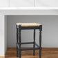 Natural And Black Solid Wood Backless Bar Height Bar Chair By Homeroots | Bar Stools | Modishstore - 1
