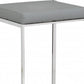 Gray And Silver Faux Leather And Steel Low Back Bar Height Bar Chair By Homeroots | Bar Stools | Modishstore - 2