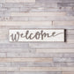 White And Gray Welcome Solid and Manufactured Wood Wall Decor By Homeroots | Wall Decor | Modishstore - 7