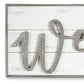White And Gray Welcome Solid and Manufactured Wood Wall Decor By Homeroots | Wall Decor | Modishstore - 5
