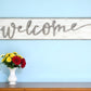 White And Gray Welcome Solid and Manufactured Wood Wall Decor By Homeroots | Wall Decor | Modishstore - 2