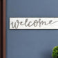 White And Gray Welcome Solid and Manufactured Wood Wall Decor By Homeroots | Wall Decor | Modishstore - 1