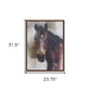 Brown Black And White Horse Wood Framed Art By Homeroots | Wall Decor | Modishstore - 5