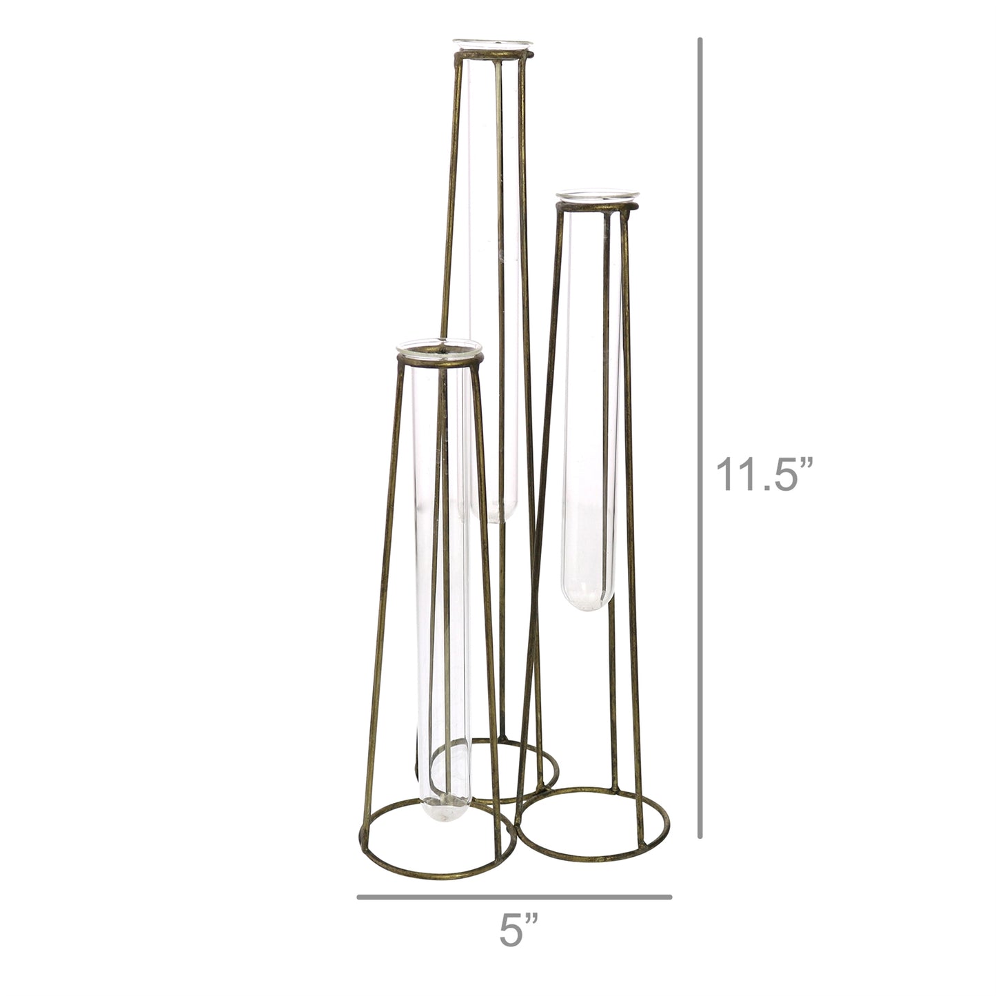 Archer Cluster Vase - 3 Tubes Set Of 4 By HomArt | Vases | Modishstore - 4