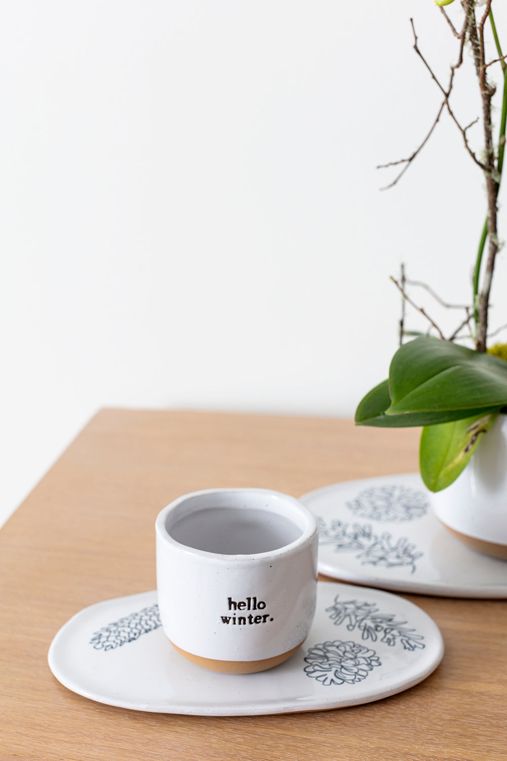 Hello Winter Pot and Tray Set of 4 By Accent Decor | Planters, Troughs & Cachepots | Modishstore - 5
