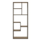 Brown And Natural Metal and Wood Seven Tier Bookcase By Homeroots | Bookcases | Modishstore - 6