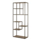 Brown And Natural Metal and Wood Seven Tier Bookcase By Homeroots | Bookcases | Modishstore - 4