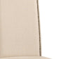 Cream And Chestnut Upholstered Linen Dining Parsons Chair By Homeroots | Dining Chairs | Modishstore - 2