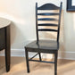 Black Wood Ladder Back Dining Side Chair By Homeroots | Dining Chairs | Modishstore - 1