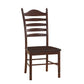 Espresso Wood Ladder Back Dining Side Chair By Homeroots | Dining Chairs | Modishstore - 2