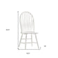 White Wood Windsor Back Dining Side Chair By Homeroots | Dining Chairs | Modishstore - 5