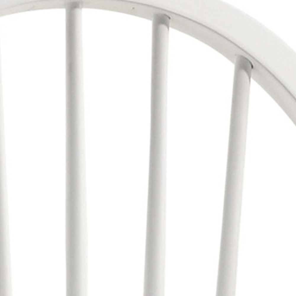 White Wood Windsor Back Dining Side Chair By Homeroots | Dining Chairs | Modishstore - 3