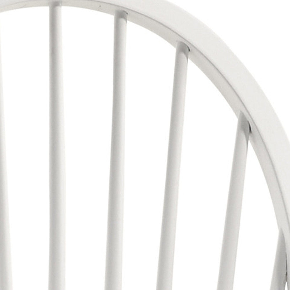 White Wood Windsor Back Dining Side Chair By Homeroots | Dining Chairs | Modishstore - 4