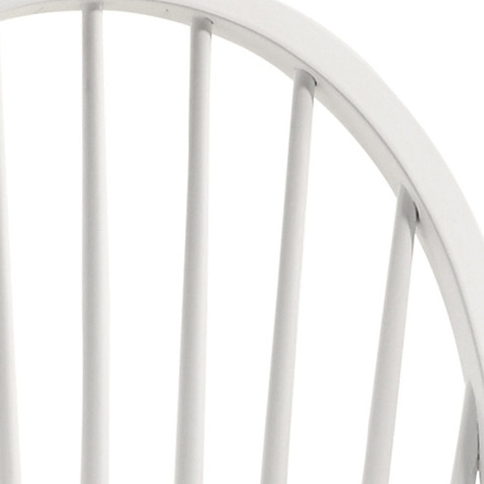 White Wood Windsor Back Dining Side Chair By Homeroots | Dining Chairs | Modishstore - 4