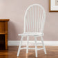 White Wood Windsor Back Dining Side Chair By Homeroots | Dining Chairs | Modishstore - 1