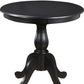 Black Rounded Solid Manufactured Wood And Solid Wood Pedestal Base Dining Table By Homeroots | Dining Tables | Modishstore - 4